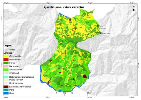 रामेछाप नगरपालिका वडा नं. ७ को नक्सा