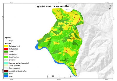 रामेछाप नगरपालिका वडा नं. ९ को नक्सा